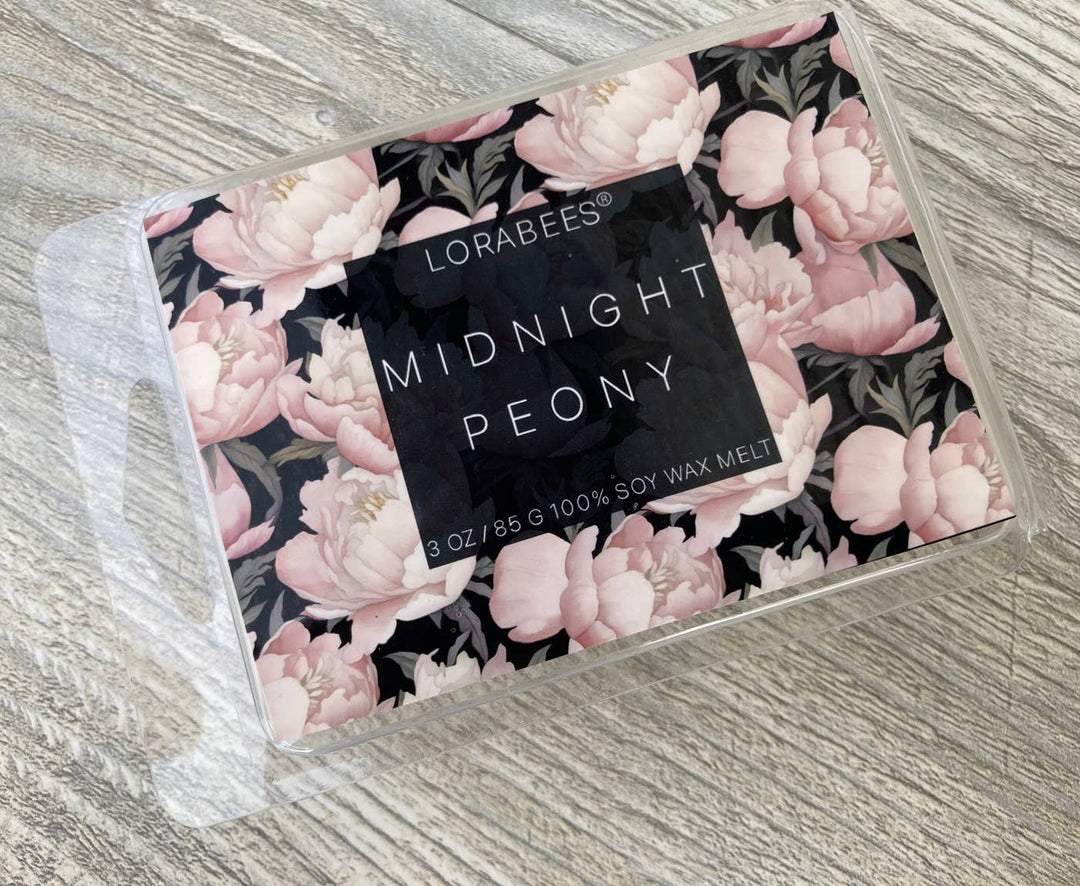 Lorabees - Midnight Peony Cottagecore Noire 100% Soy Wax Melt Tart