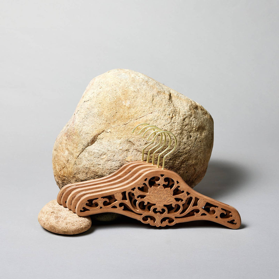 Radiant Home Products - Lotus Wood Designer Hanger -Multiple Sizes & crystals