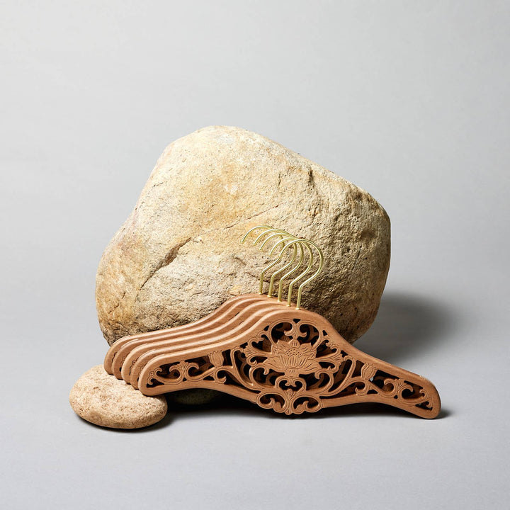 Radiant Home Products - Lotus Wood Designer Hanger -Multiple Sizes & crystals