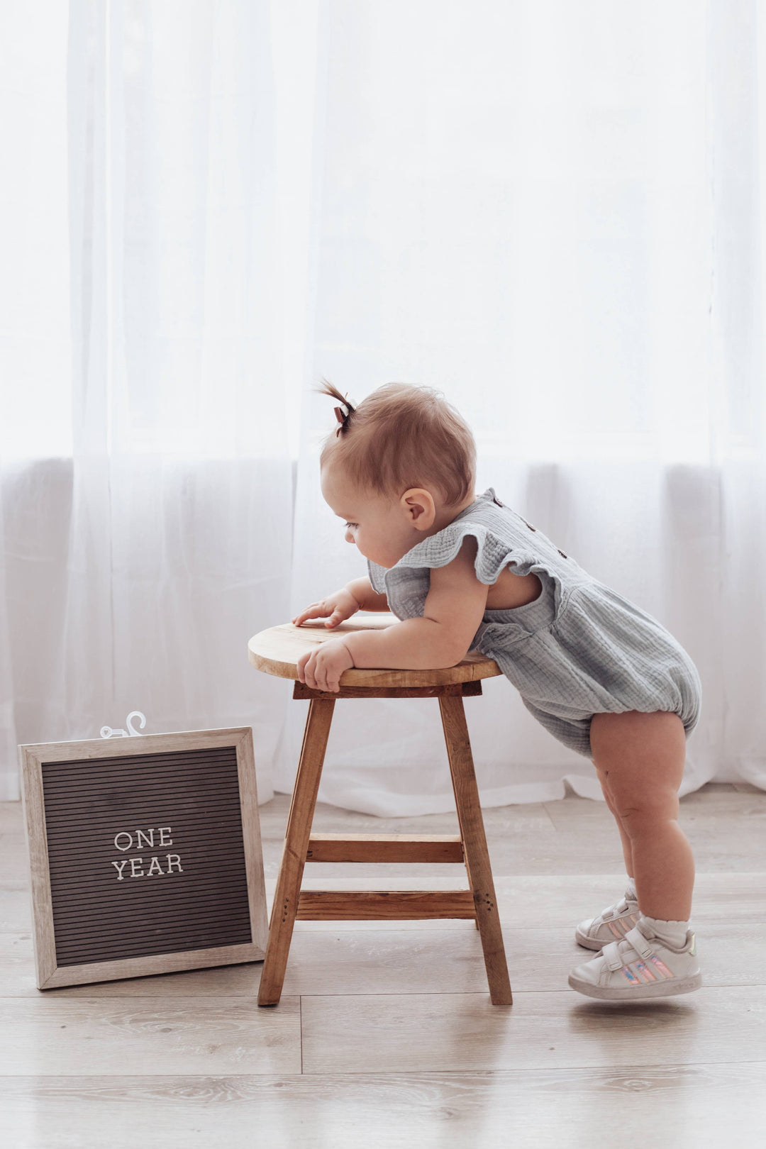 OLIVE & CRADLE - Baby Girl Muslin Spring Romper Short sleeve | Mint Green