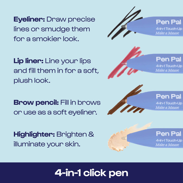 Alleyoop Pen Pal 4-in-1 Makeup Touch-Up Pen in Make a Mauve