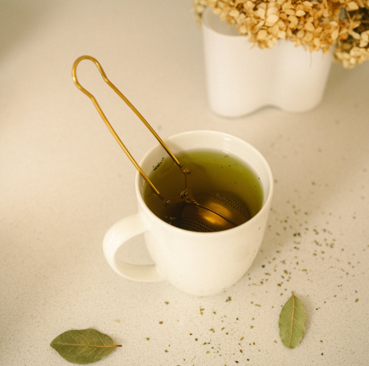 Bamboo Switch - Gold Stainless Steel Tea Strainer | Infuser | Bestseller