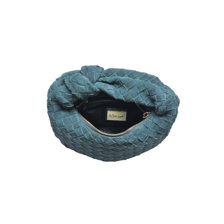 Moda Luxe - Autumn Woven Genuine Suede Leather Clutch
