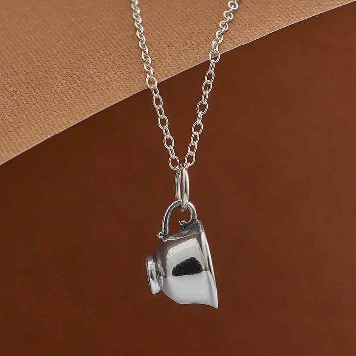 Nina Designs - Sterling Silver Teacup Necklace