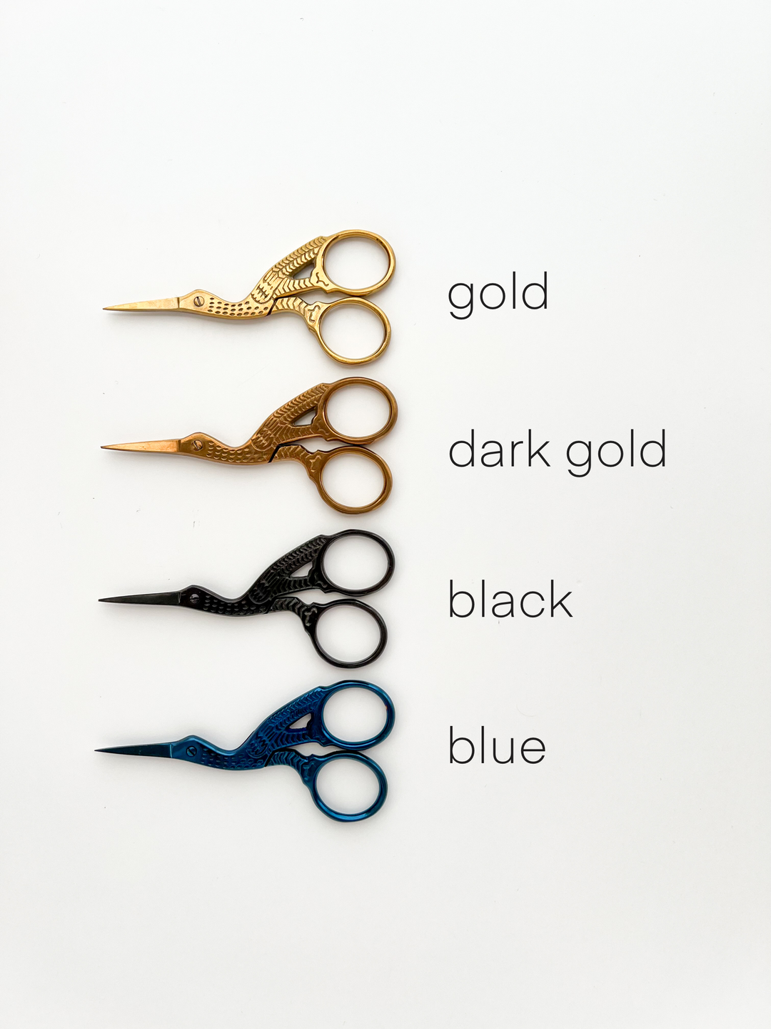 Matryoshka Doll Shop - Embroidery stork scissors, small bird scissors