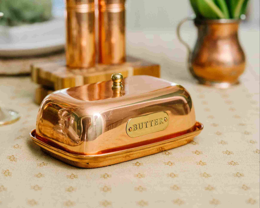 The Heirloom Copper Butter Dish