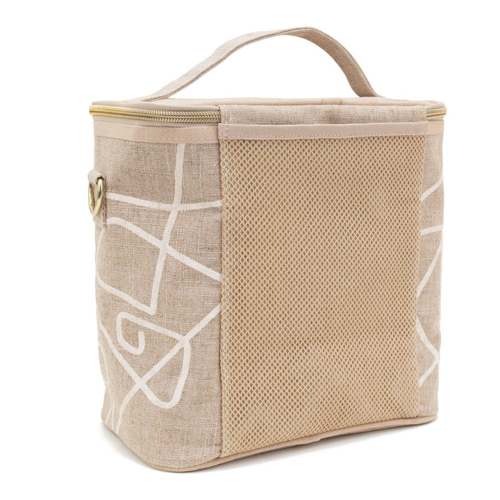 SoYoung - White Abstract Lines Lunch Poche