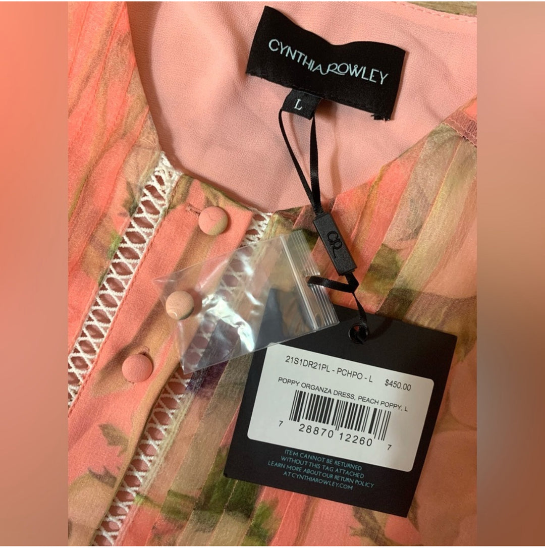 Cynthia Rowley Floral-print Organza Dress