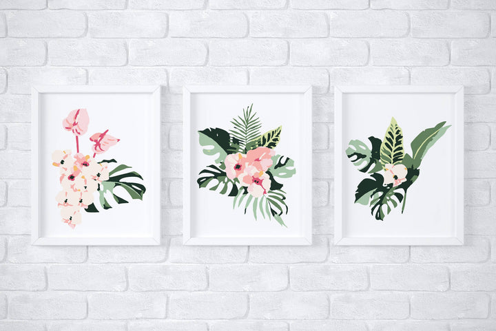 Cate Paper Co. - Tropical Florals Paint-By-Numbers kit
