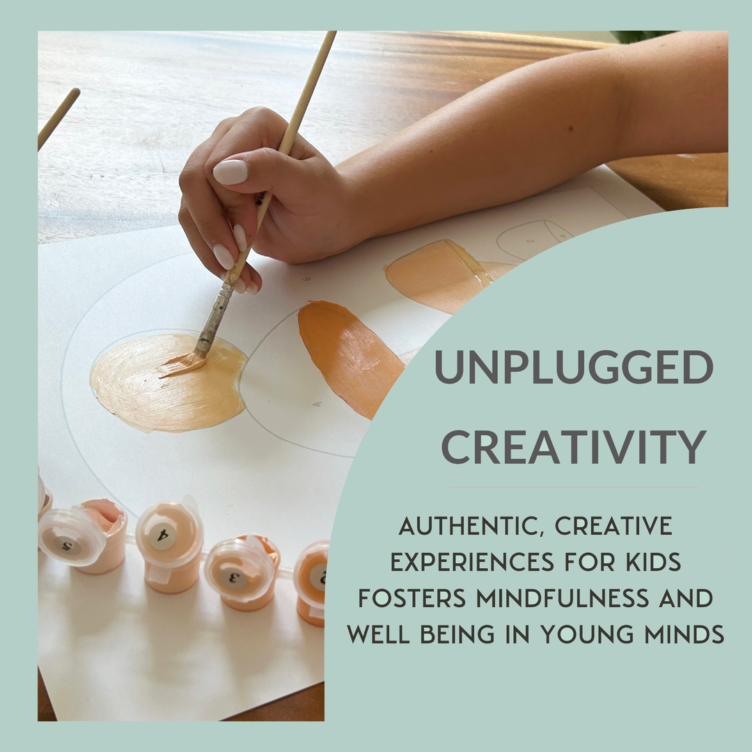 Breathe People - Mushroom Family Paint by Number Kit + Easel for Kids