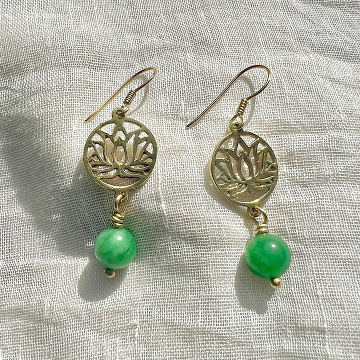 SLATE + SALT - Lotus Drop Earrings