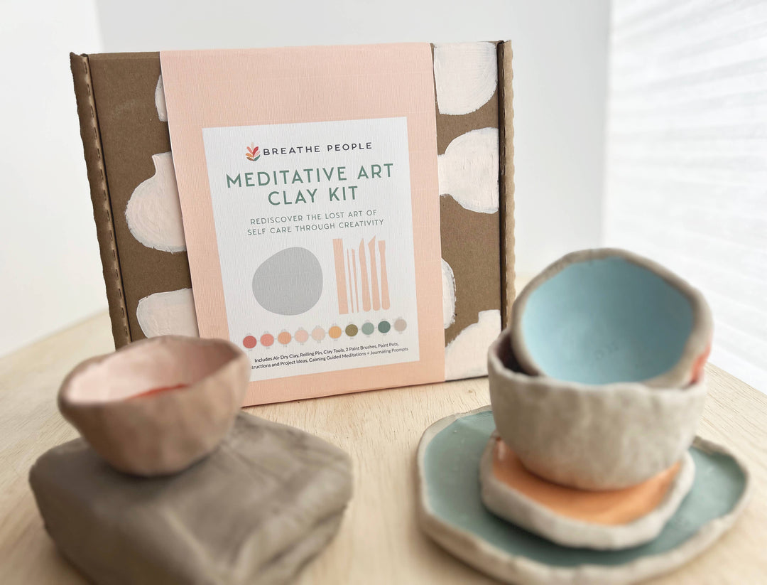 Breathe People - Meditative Art Clay Kit + Self-Care Meditations and Projects