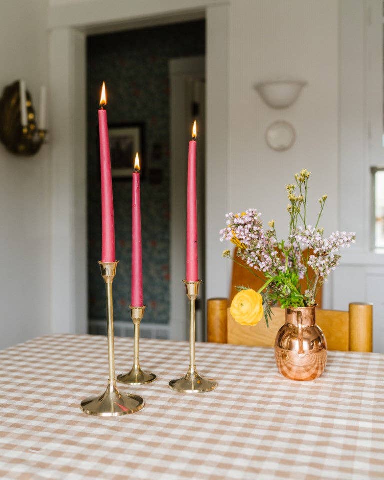 The Classic Brass Candle Holder Set