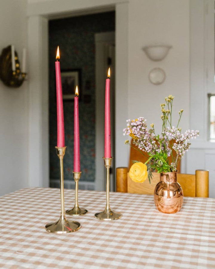 The Classic Brass Candle Holder Set