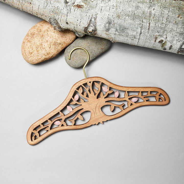 Radiant Home Products - Tree of Life Wood Designer Hanger -Multiple Sizes & crystals