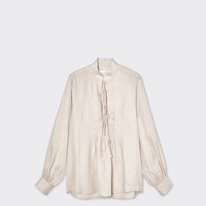 The pleated Linen blouse