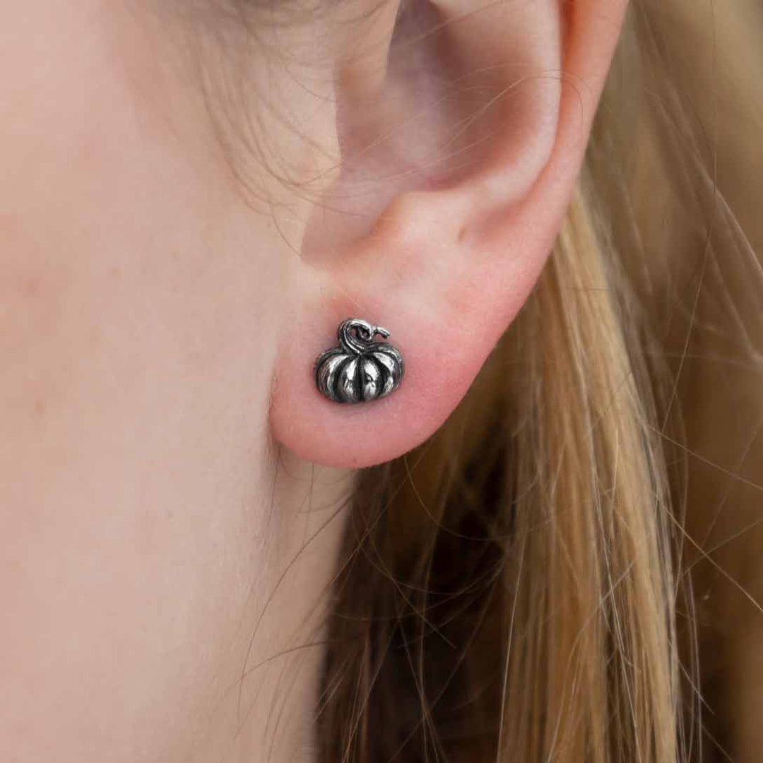 Nina Designs - 3D Pumpkin Post Earrings 8x8mm