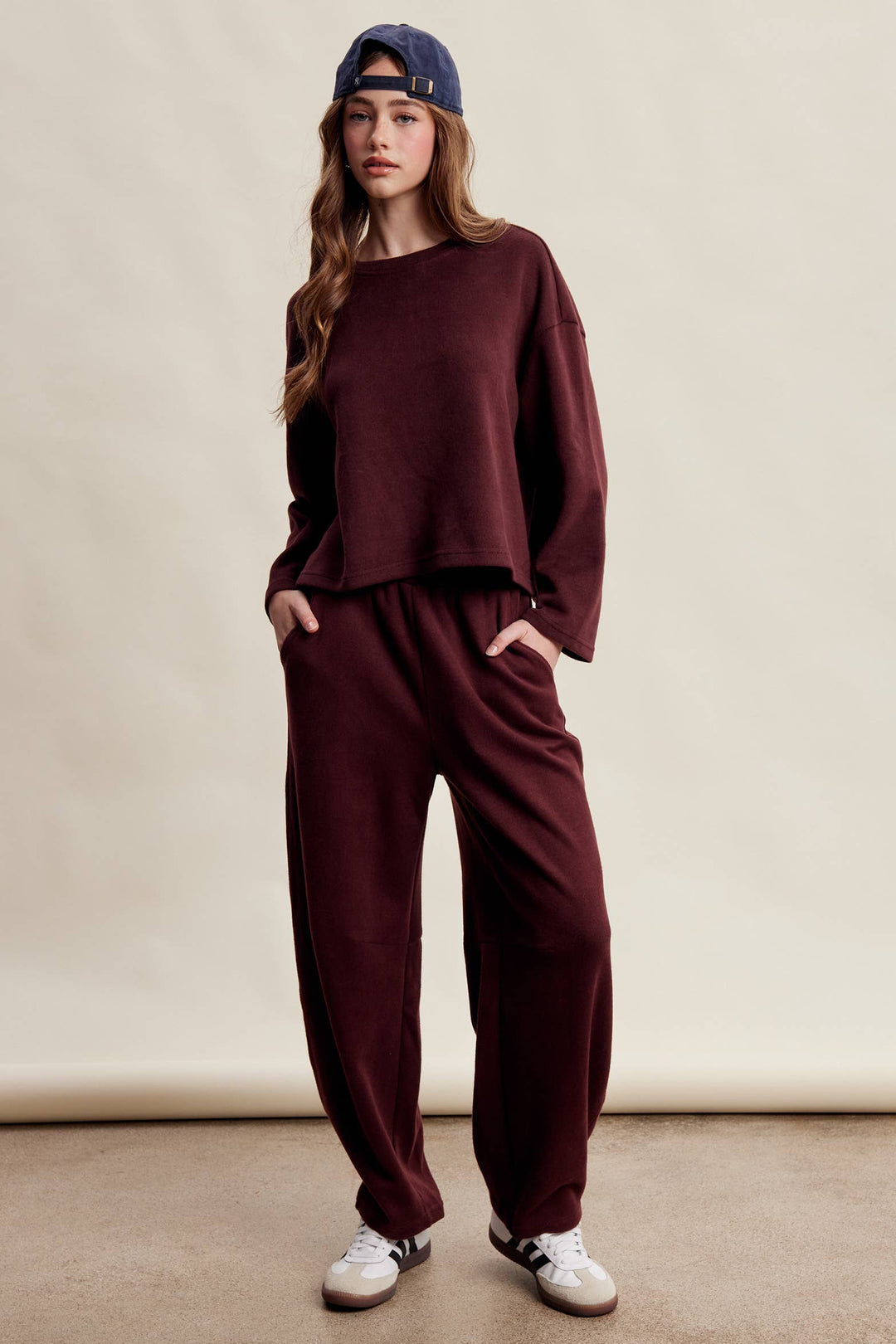 PRE-ORDER-Relaxed Stretch Cotton Knit Lounge Set