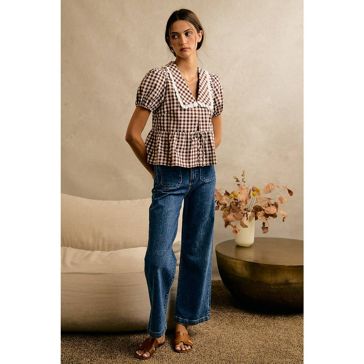 The Gingham Peter Pan Blouse