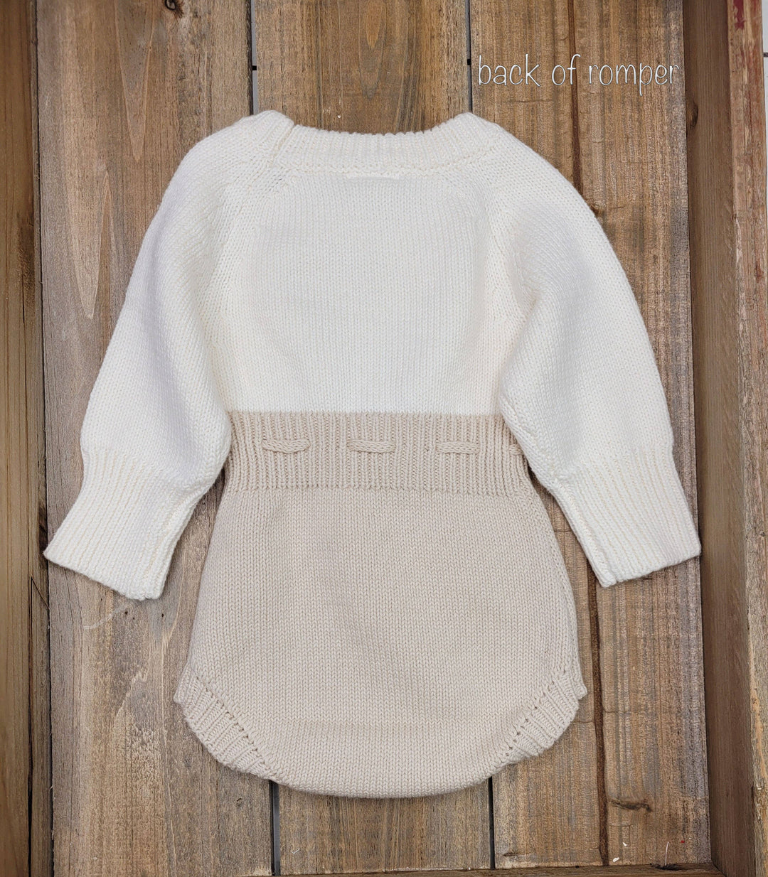 OLIVE & CRADLE - Baby Girl HEART Sweater Romper Knit Outfit