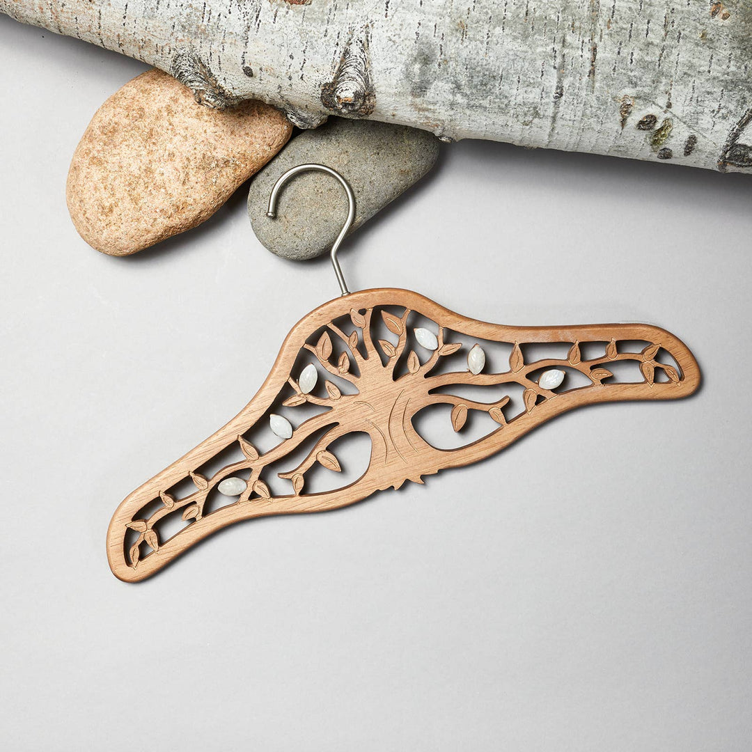Radiant Home Products - Tree of Life Wood Designer Hanger -Multiple Sizes & crystals