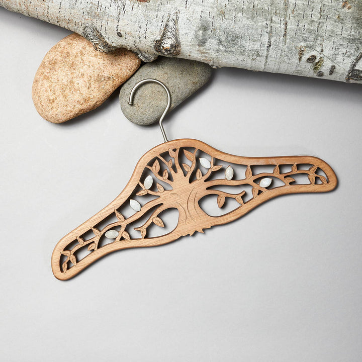 Radiant Home Products - Tree of Life Wood Designer Hanger -Multiple Sizes & crystals