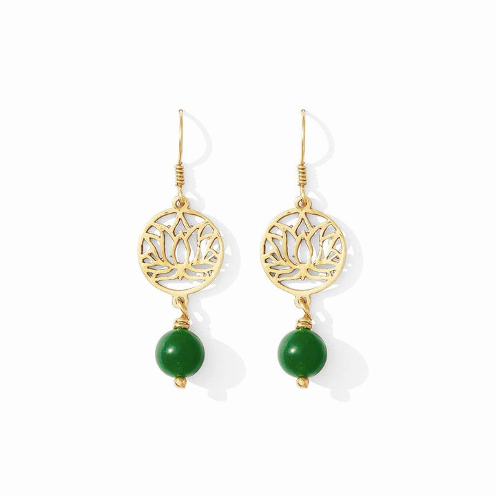 SLATE + SALT - Lotus Drop Earrings