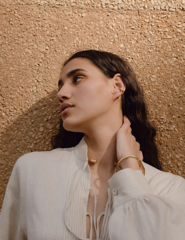 The pleated Linen blouse