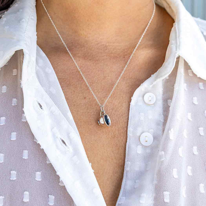 Nina Designs - Sterling Silver Teacup Necklace