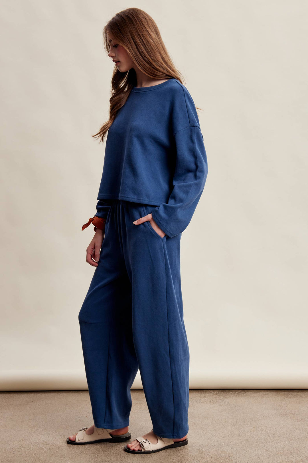 PRE-ORDER-Relaxed Stretch Cotton Knit Lounge Set