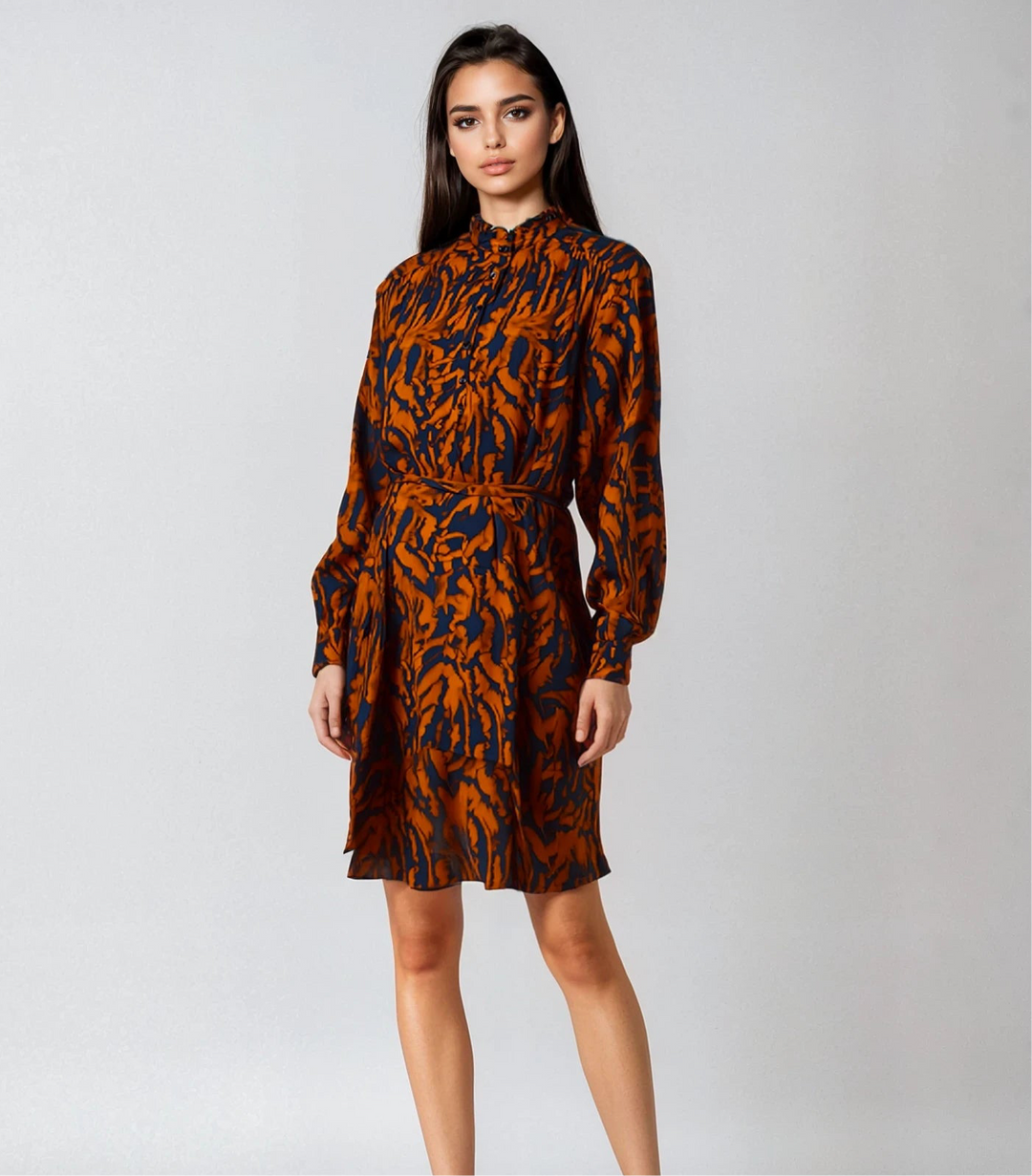 Harvey Faircloth Print Dress-Pre-owned