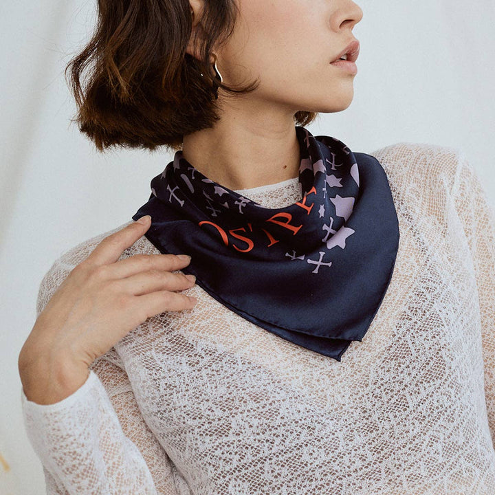 Lost Pattern NYC - "Lexicon" Silk Bandana