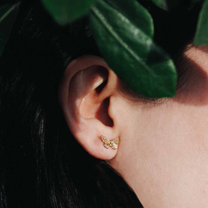 Textured Butterfly Post Earrings