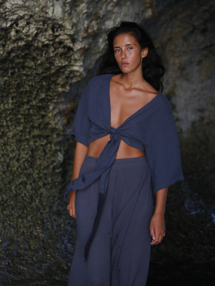The Handloom - Skye Palazzo Pants - Navy