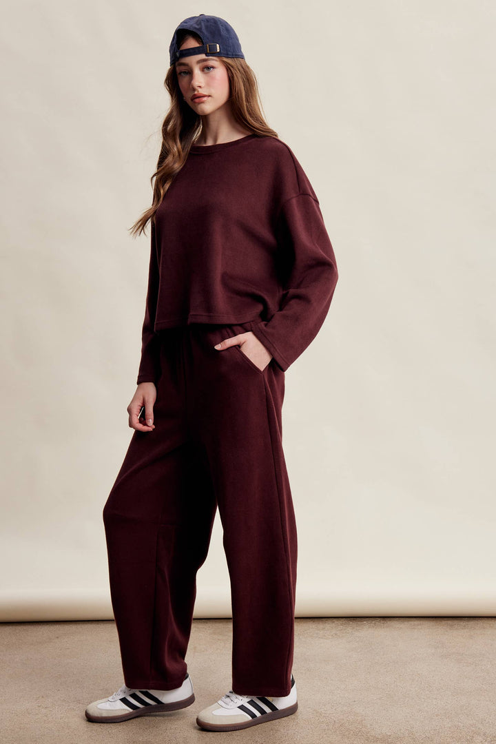 PRE-ORDER-Relaxed Stretch Cotton Knit Lounge Set