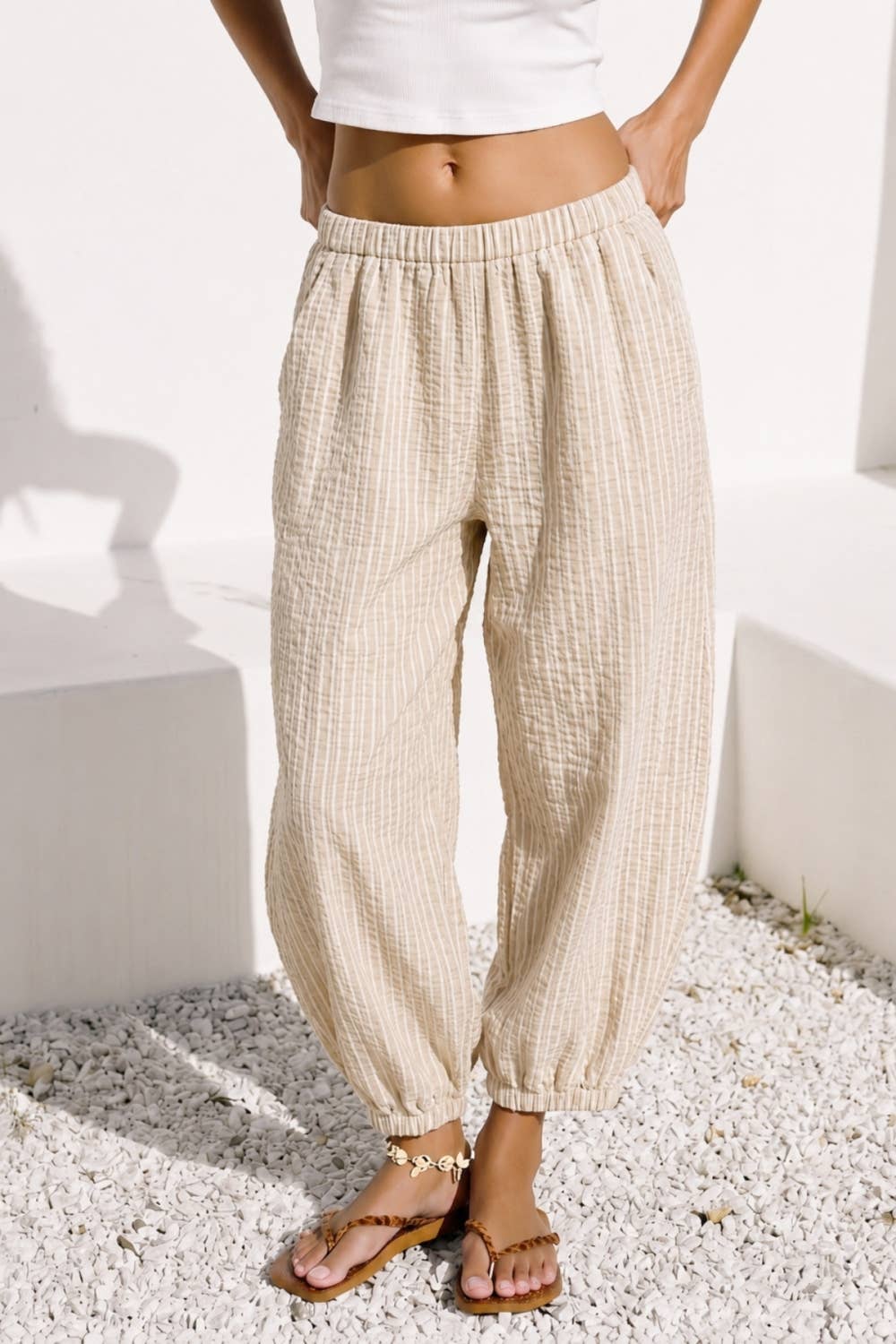 Stripe Balloon Pants