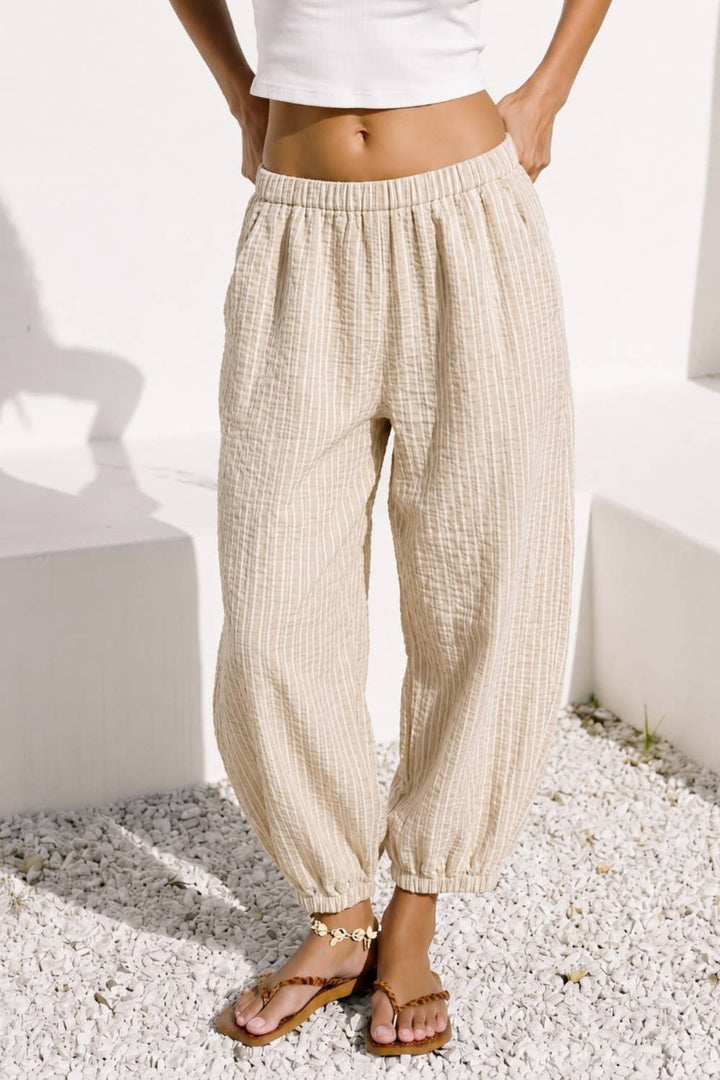 Stripe Balloon Pants