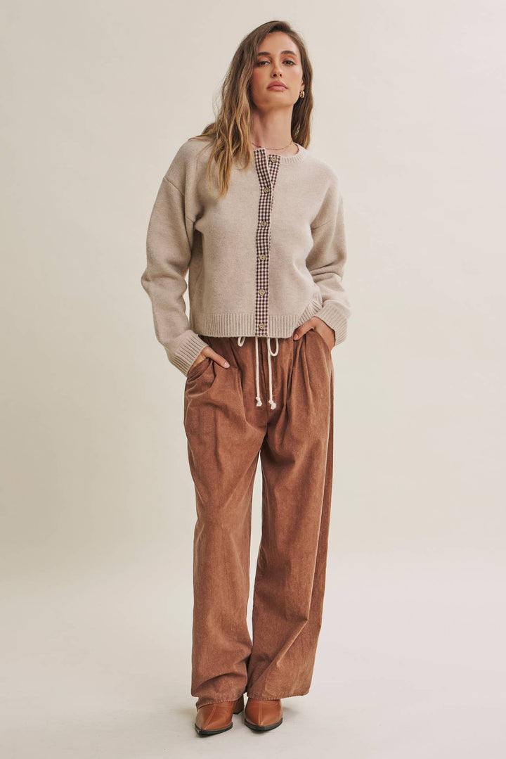 Pre-Order- Cottage Garden Wool-Blend Floral Placket Cardigan