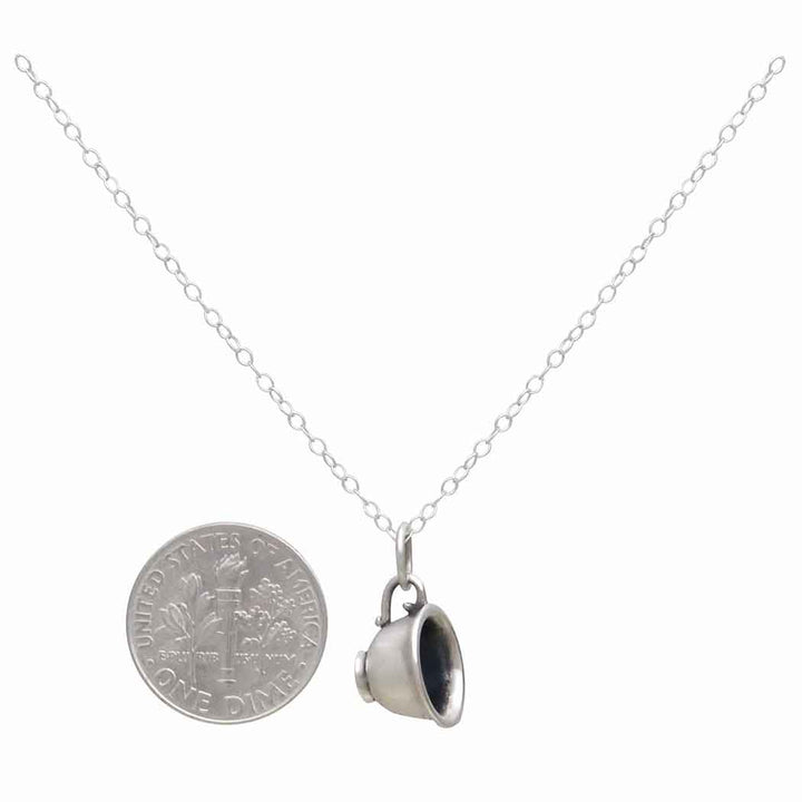 Nina Designs - Sterling Silver Teacup Necklace