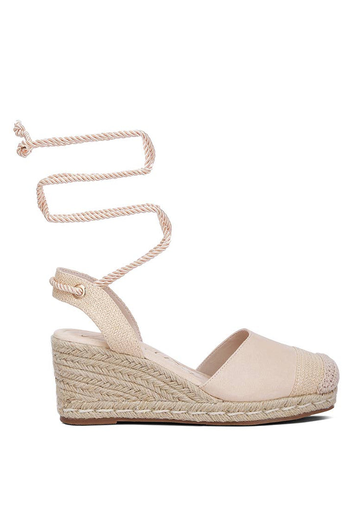 RagCompany - Aiden Lace-Up Crochet Espadrilles-ON SALE