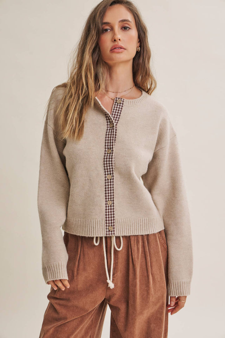 Pre-Order- Cottage Garden Wool-Blend Floral Placket Cardigan