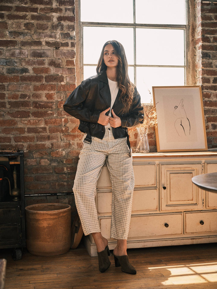 Pre-Order: Oxford Plaid Barrel Pants