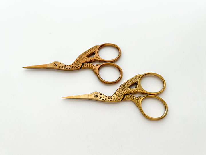 Matryoshka Doll Shop - Embroidery stork scissors, small bird scissors