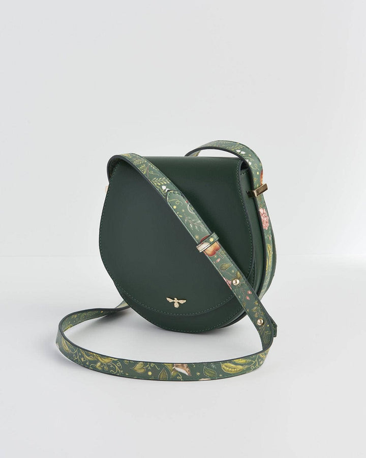 Fable England - FABLE Into the Woods Green Saddle Purse