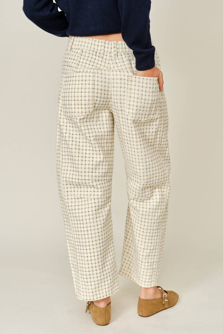Pre-Order: Oxford Plaid Barrel Pants