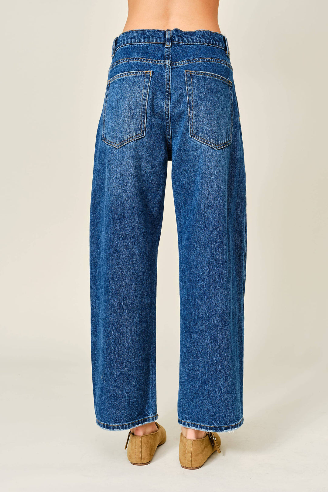 The Semi-Barrel Jeans | Mid Blue Denim
