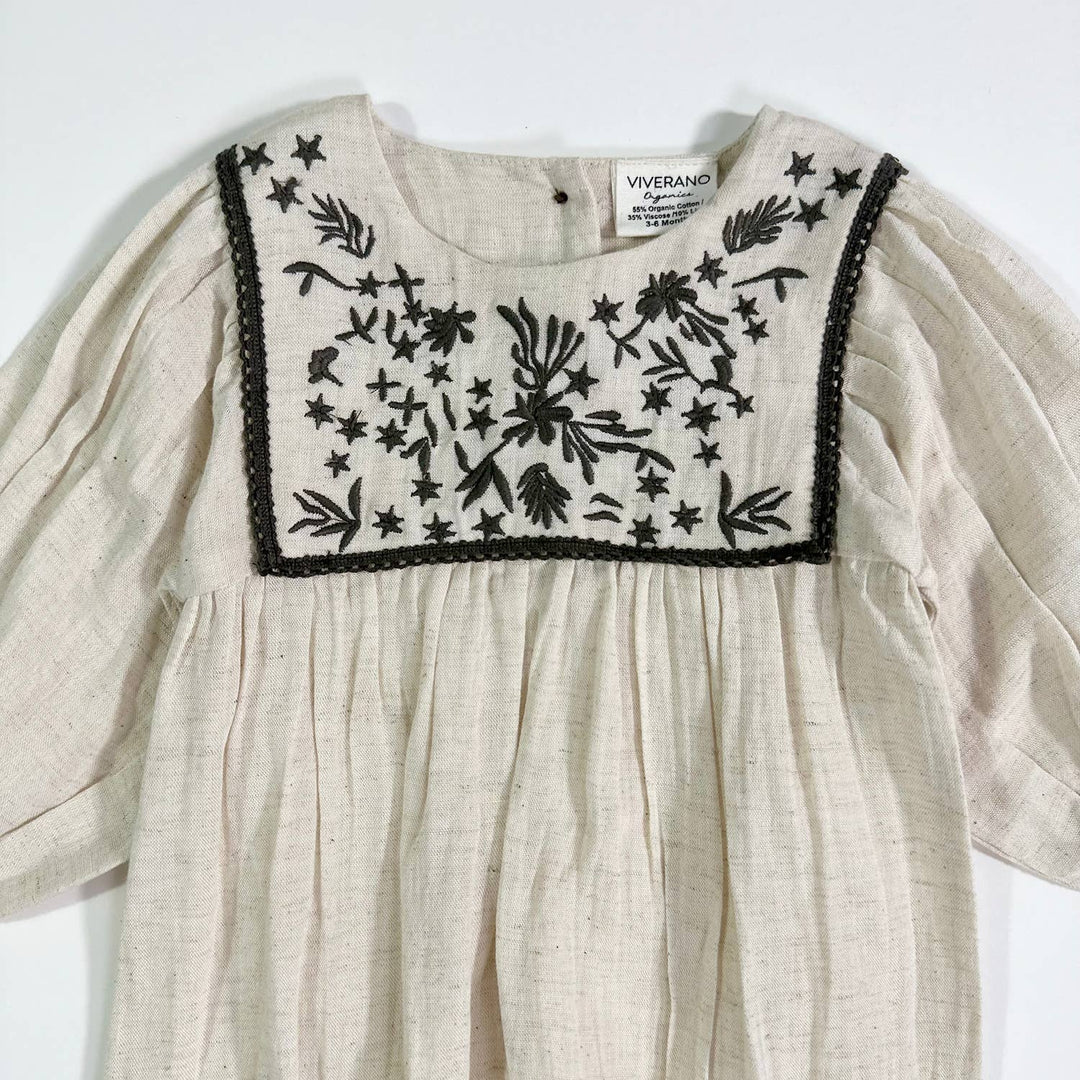 Embroidered Linen Jumpsuit Baby Romper (Organic)