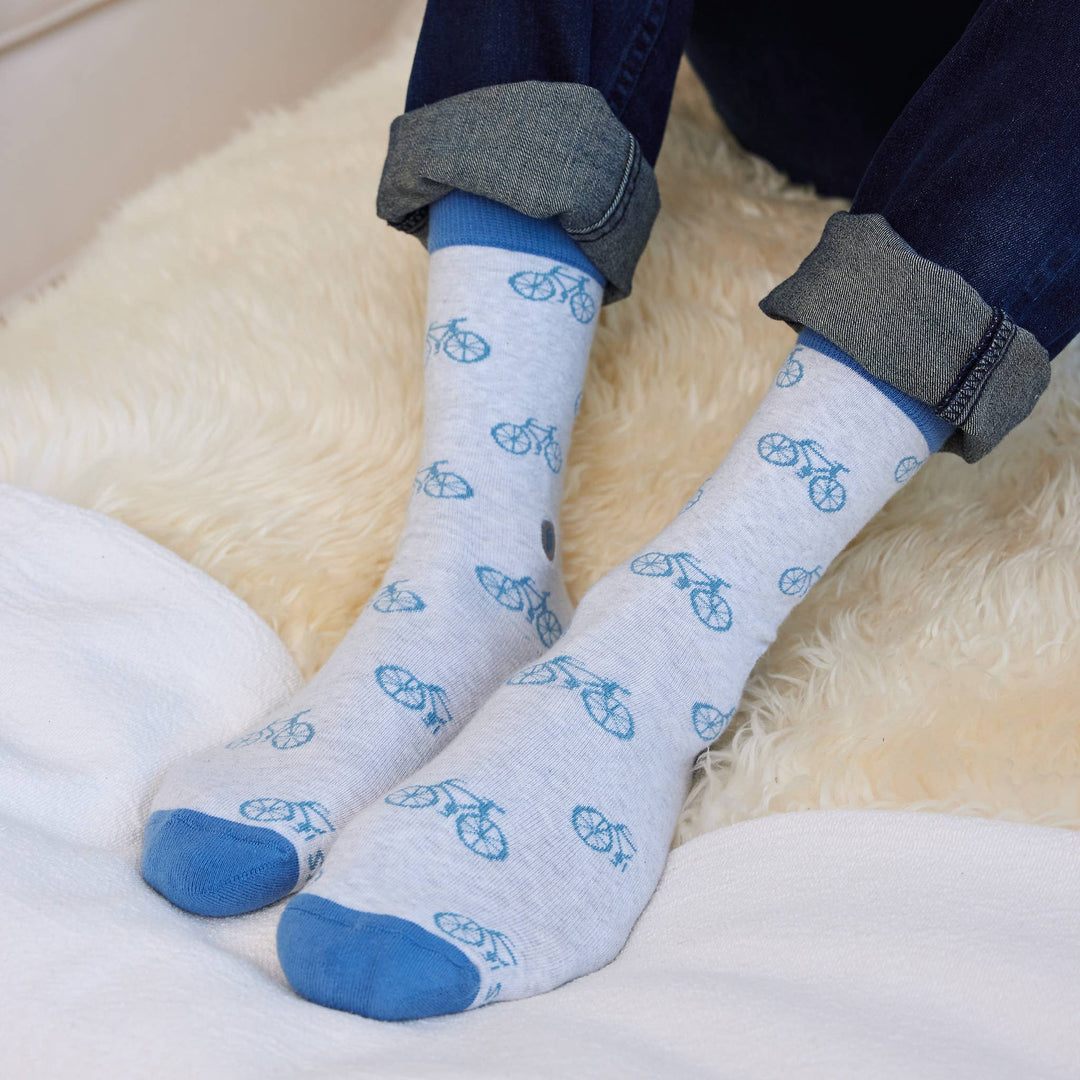 Conscious Step - Socks that Give (Gray Bicycles)