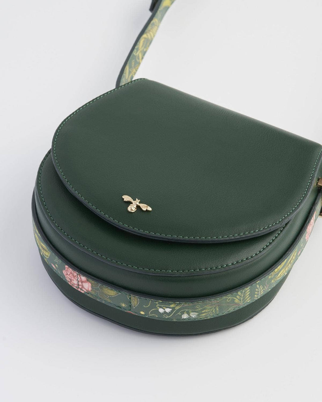 Fable England - FABLE Into the Woods Green Saddle Purse