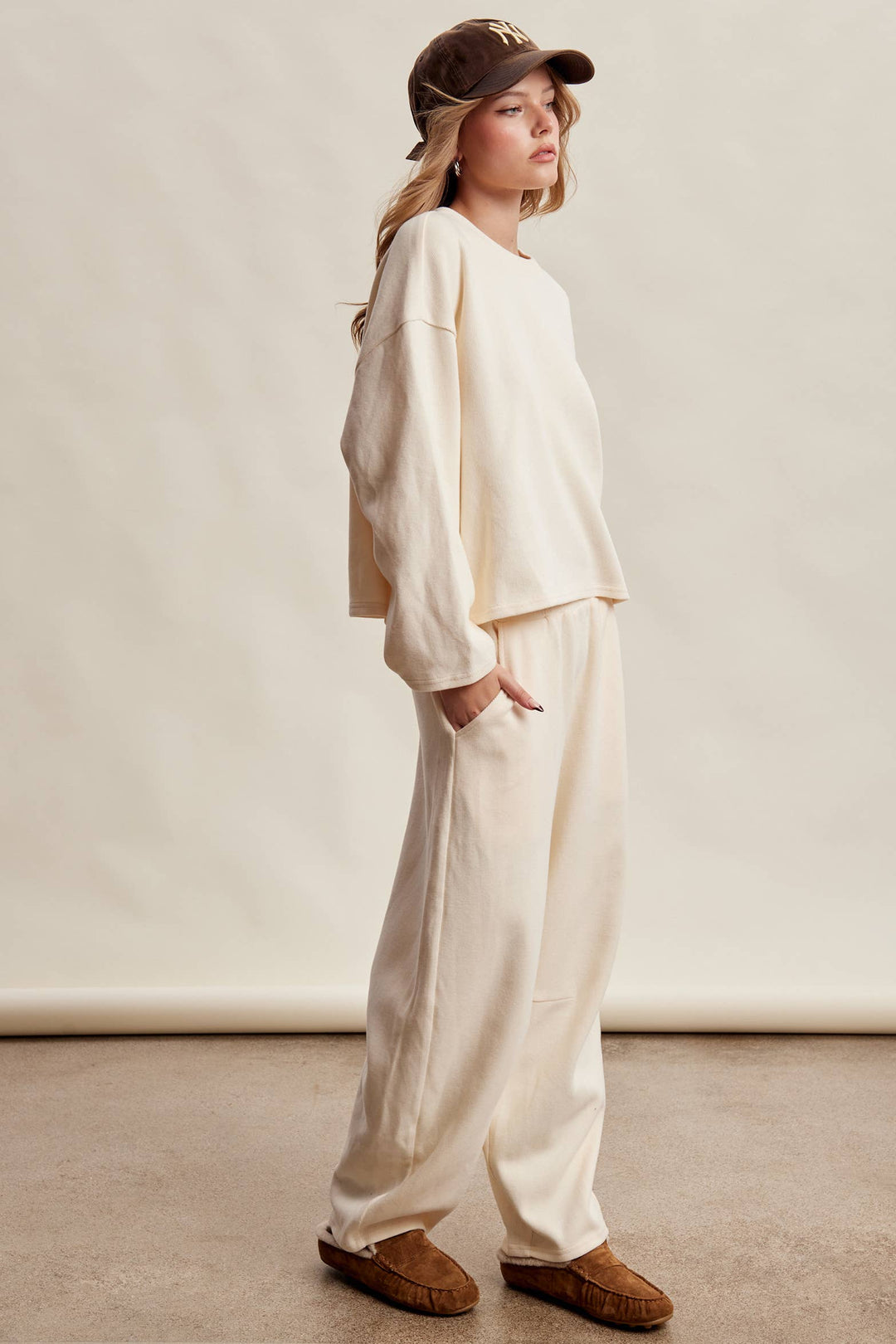 PRE-ORDER-Relaxed Stretch Cotton Knit Lounge Set